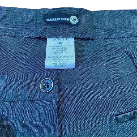 NWOT Claire France, Plus-Size Tailored Straight-Leg  Trousers, 16W, Gray 💫 - Picture 3 of 8